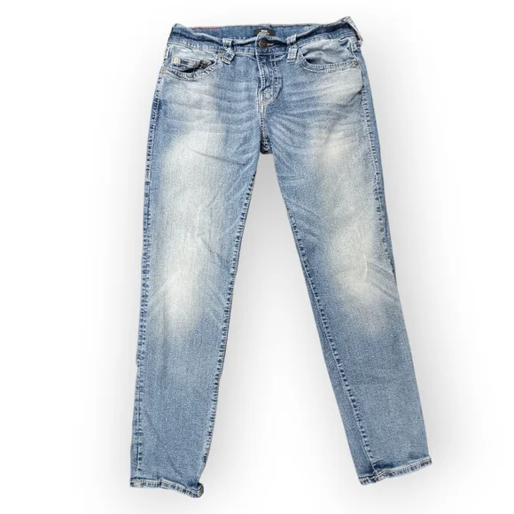 True Religion Rocco Relaxed Slim Men's Light Blue Jeans - 32x32 - Picture 5 of 5